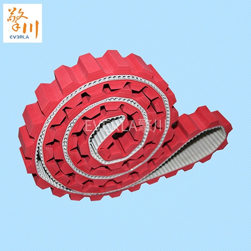 表面加紅膠開槽<a href='http://www.yiemit.com/' target='_blank'><u>PU同步帶</u></a>